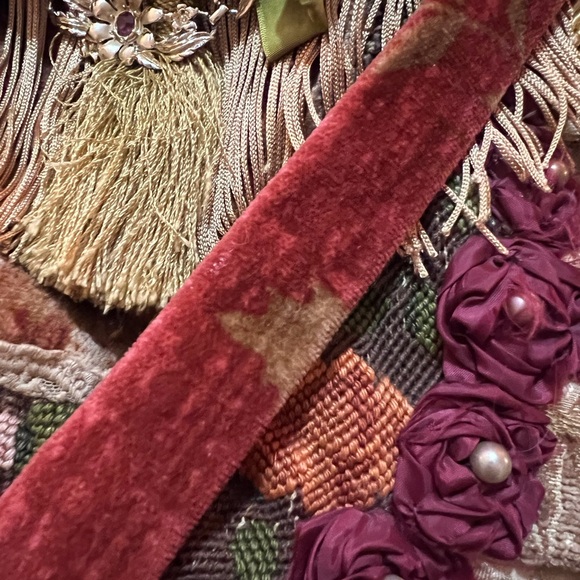 Traci Myers Bohemian Hand Sewn Carpet Bag One of Her First - Picture 7 of 7